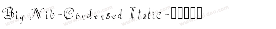 Big Nib-Condensed Italic字体转换
